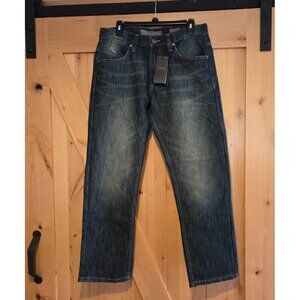 New! pd&c Jeans Men's 33x30 Blue Dark Wash Slim Straight Leg Jeans Arthur